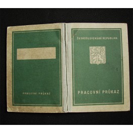 Pracovní průkaz, vydan 1947 Pracovní průkaz, vydan 1947