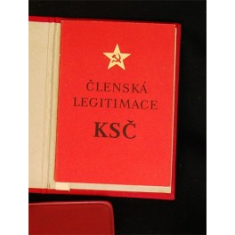 Členská legitimace KSČM - 60 .léta