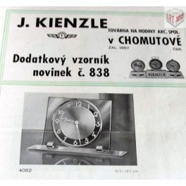 Kienzle 1937 -  továrna na hodiny akc. spol. Chomutov