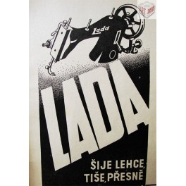 Lada, šicí stroj, reklama 1937