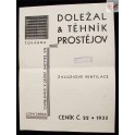  Doležal & Těhník, Prostějov - Ceník č. 21 ocelových a lisovaných lopat  z roku 1933.