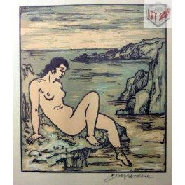 Akt, dřevoryt, Josef Hodek Akt, dřevoryt, Josef Hodek