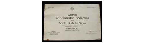 Ceník zahradního nábytku fi. Vichr a spol, vydání 1927